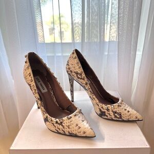 Steve Madden Snakeskin Heels with Studs